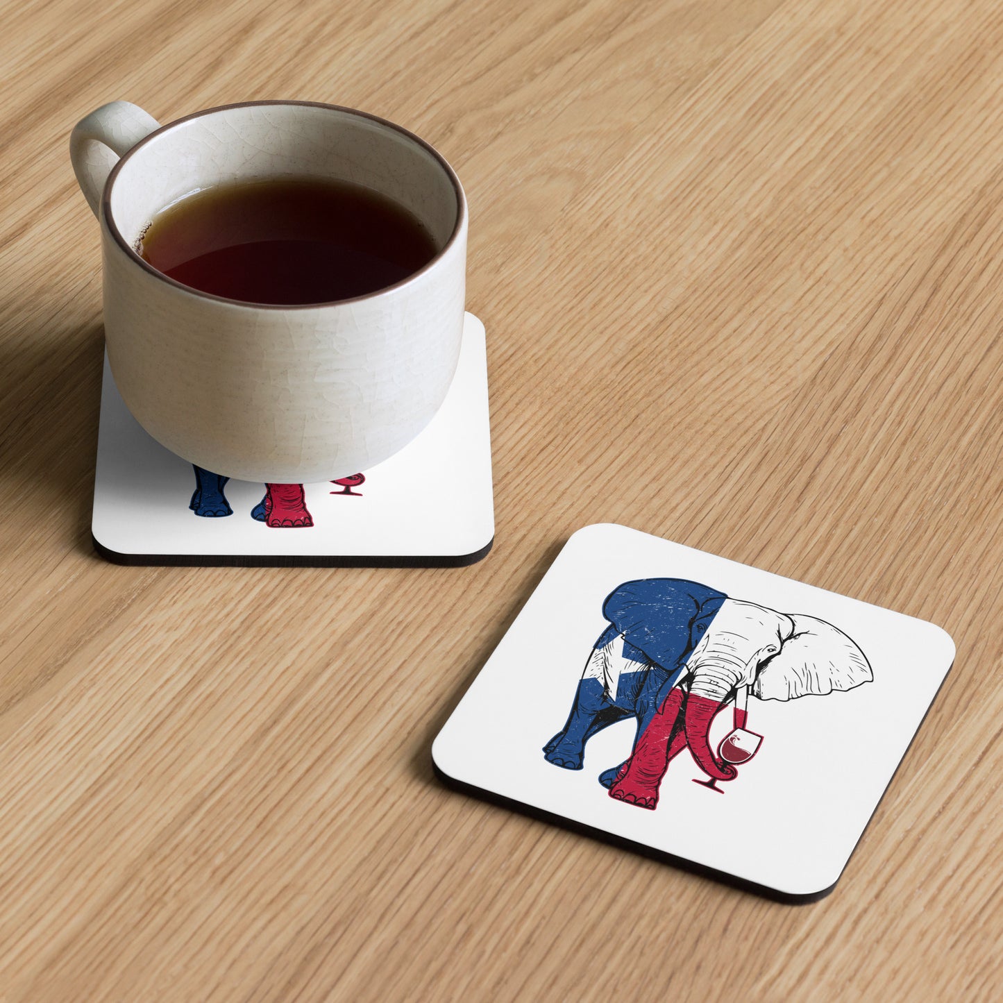 Cork-back coaster